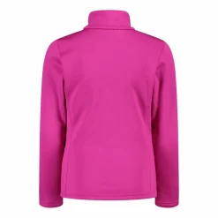 Mädchen Stretch Performance Stehkragenshirt mit kurzem Reißverschluss