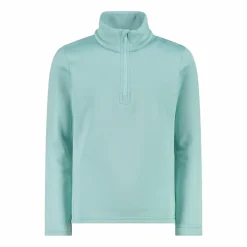 Mädchen Stretch Performance Stehkragenshirt mit kurzem Reißverschluss