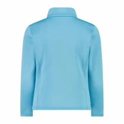 Mädchen Stretch Performance Stehkragenshirt mit kurzem Reißverschluss