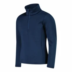 Mädchen Stretch Performance Stehkragenshirt mit kurzem Reißverschluss