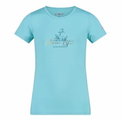 Mädchen-T-Shirt aus Funktionsgewebe mit Print vorne