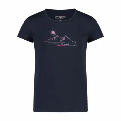 Mädchen-T-Shirt aus Funktionsgewebe mit Print vorne