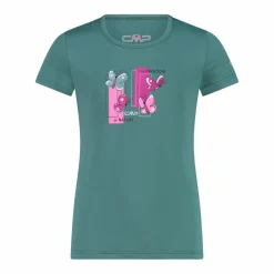 Mädchen-T-Shirt aus Funktionsgewebe mit Print vorne