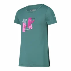 Mädchen-T-Shirt aus Funktionsgewebe mit Print vorne