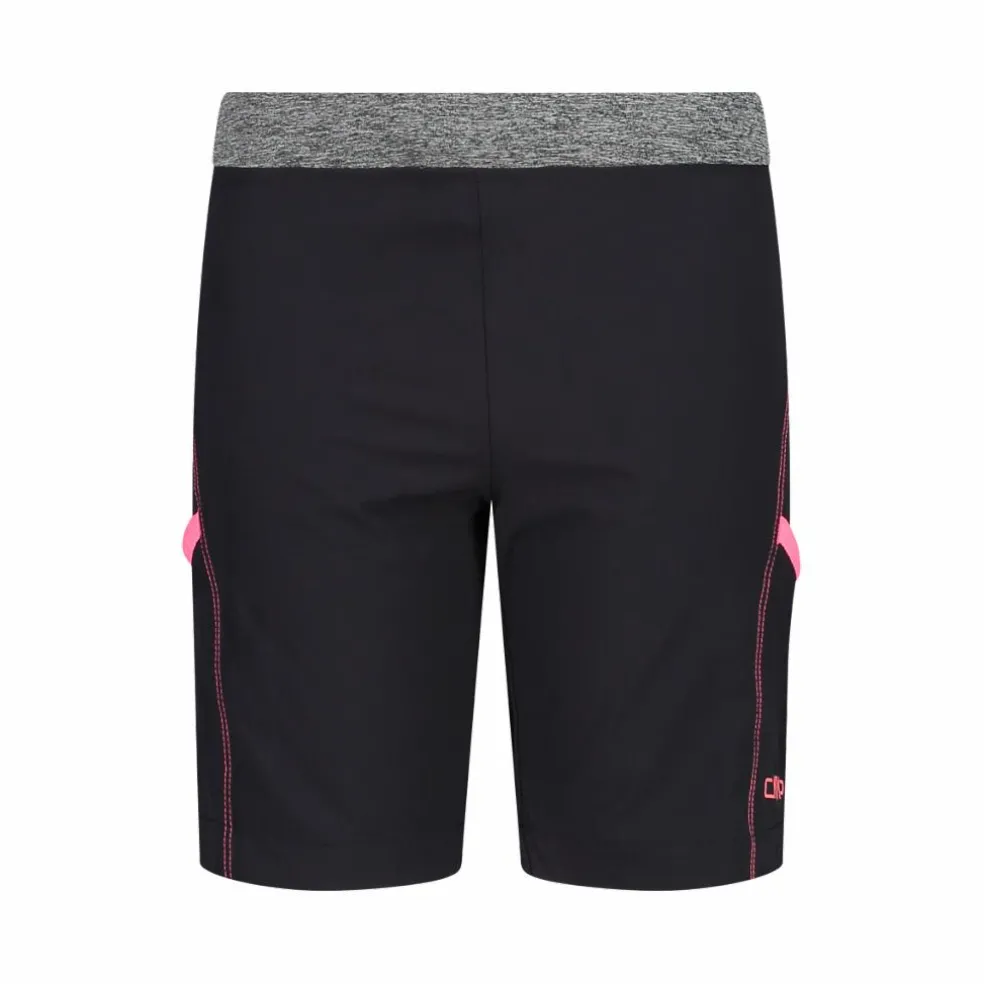 Mädchen-Wanderbermuda aus leichtem Stretch-Polyester