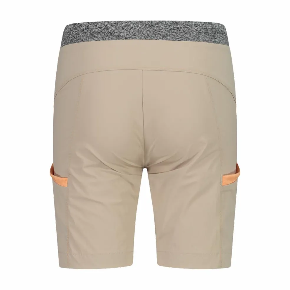 Mädchen-Wanderbermuda aus leichtem Stretch-Polyester