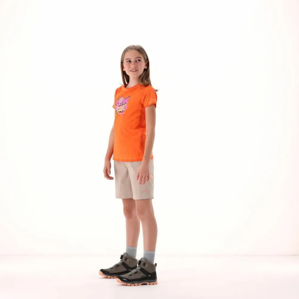 Mädchen-Wanderbermuda aus leichtem Stretch-Polyester