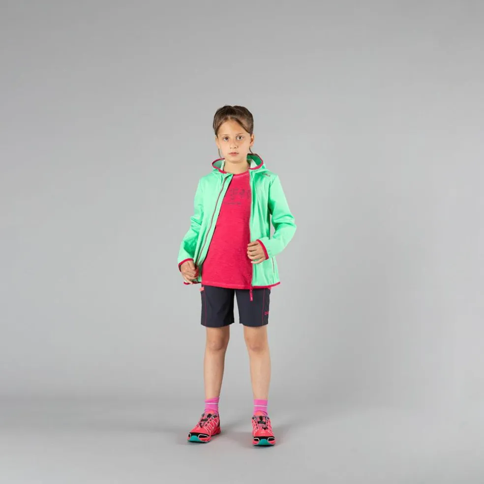 Mädchen-Wanderbermuda aus leichtem Stretch-Polyester