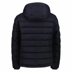 Melierte gepolsterte Herrenjacke mit Kapuze mit Sorona