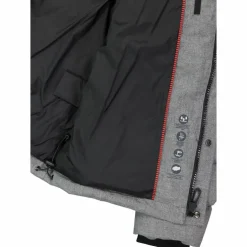 Melierte gepolsterte Herrenjacke mit Kapuze mit Sorona