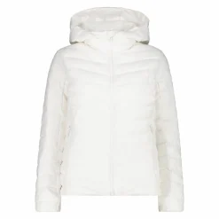 Melierte, wattierte Damenjacke mit Kapuze mit Sorona