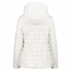 Melierte, wattierte Damenjacke mit Kapuze mit Sorona