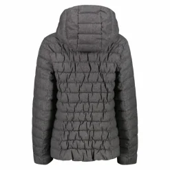 Melierte, wattierte Damenjacke mit Kapuze mit Sorona