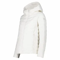 Melierte, wattierte Damenjacke mit Kapuze mit Sorona