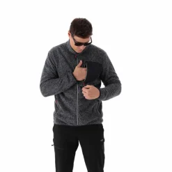 Mélange-HighLoft-Fleece für Herren mit hitzeversiegelter Tasche