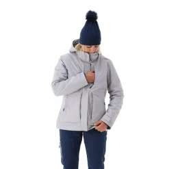 Multifunktionale Damenjacke mit abnehmbarer Innenschicht mit Kapuze