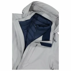 Multifunktionale Damenjacke mit abnehmbarer Innenschicht mit Kapuze