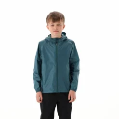 Regenjacke mit fest angebrachter Kapuze für Jungen