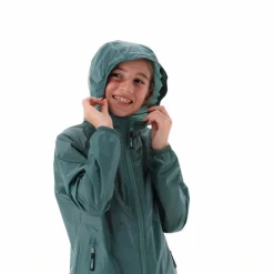 Regenjacke mit fest angebrachter Kapuze für Mädchen