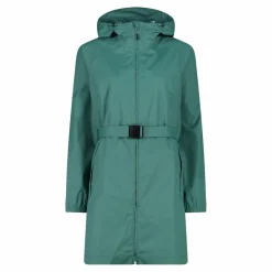 Regenjacke mit fest angebrachter Kapuze für Damen