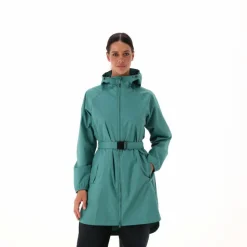 Regenjacke mit fest angebrachter Kapuze für Damen