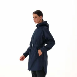 Regenjacke mit fest angebrachter Kapuze für Damen