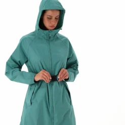 Regenjacke mit fest angebrachter Kapuze für Damen