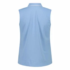 Ärmelloses Damen-Poloshirt aus Stretch-Piqué