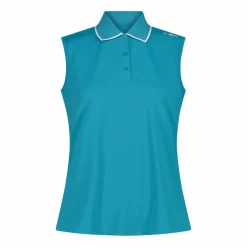 Ärmelloses Damen-Poloshirt aus Stretch-Piqué