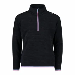 Second-Layer-Mädchen-Rollkragenpullover in Mélange-Optik