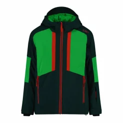 Skijacke aus Twill für Jungen mit Kapuze