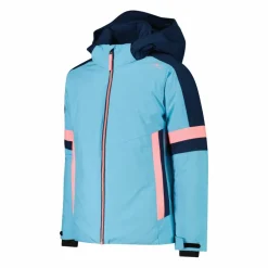 Skijacke für Mädchen mit abnehmbarer Kapuze