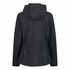 Softshell-Damenjacke mit abnehmbarer Kapuze