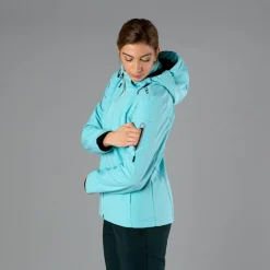 Softshell-Damenjacke mit abnehmbarer Kapuze