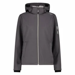 Softshell-Damenjacke mit abnehmbarer Kapuze