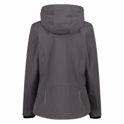 Softshell-Damenjacke mit abnehmbarer Kapuze