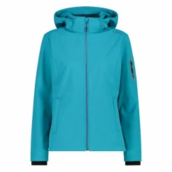 Softshell-Damenjacke mit abnehmbarer Kapuze