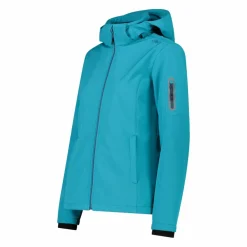 Softshell-Damenjacke mit abnehmbarer Kapuze