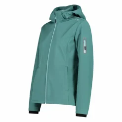 Softshell-Damenjacke mit abnehmbarer Kapuze