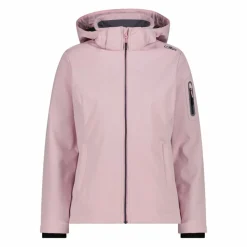 Softshell-Damenjacke mit abnehmbarer Kapuze