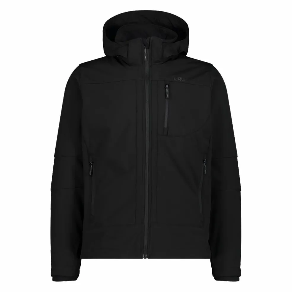 Softshell-Herrenjacke mit abnehmbarer Kapuze