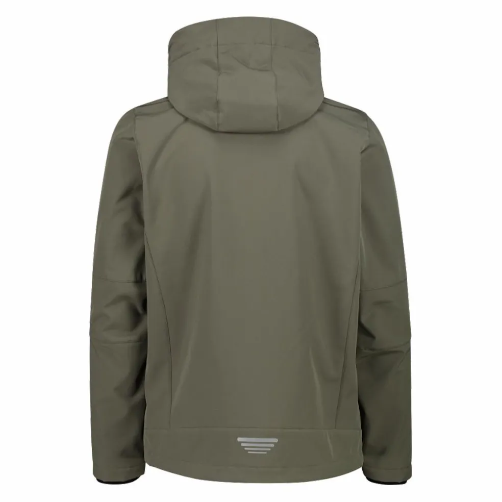 Softshell-Herrenjacke mit abnehmbarer Kapuze