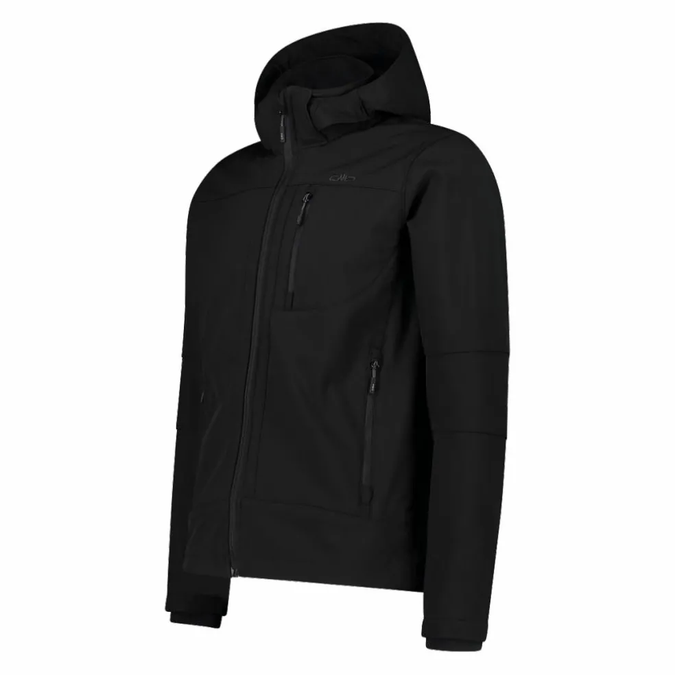 Softshell-Herrenjacke mit abnehmbarer Kapuze
