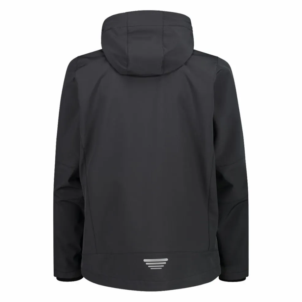 Softshell-Herrenjacke mit abnehmbarer Kapuze