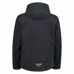 Softshell-Herrenjacke mit abnehmbarer Kapuze