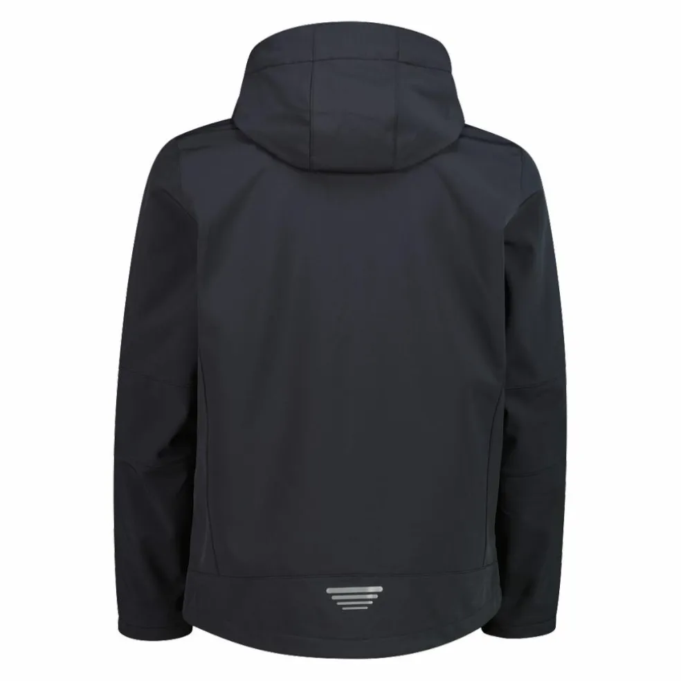 Softshell-Herrenjacke mit abnehmbarer Kapuze