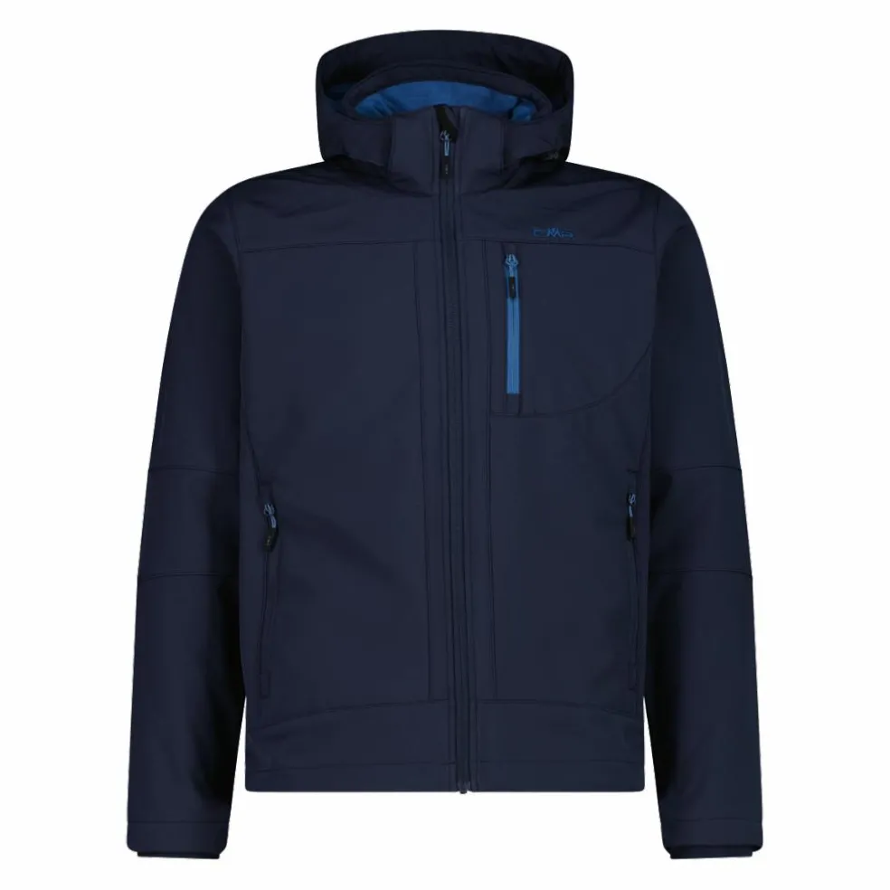 Softshell-Herrenjacke mit abnehmbarer Kapuze