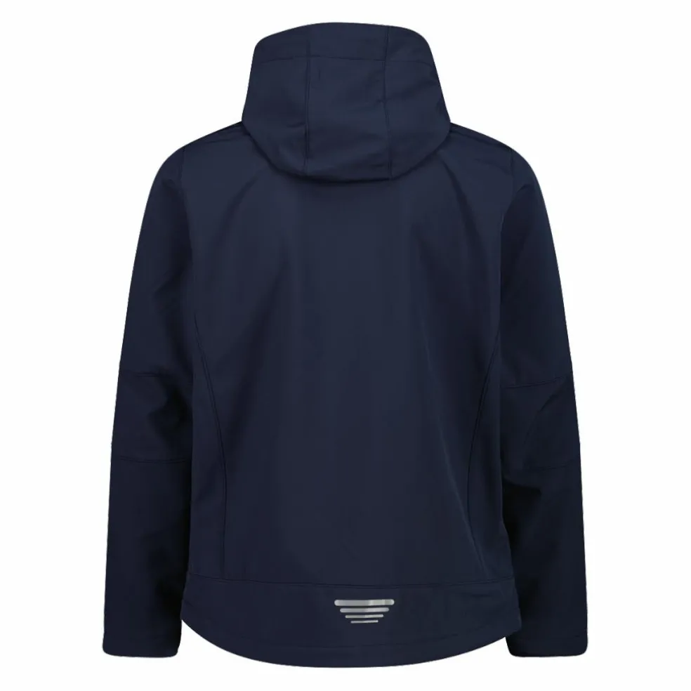 Softshell-Herrenjacke mit abnehmbarer Kapuze