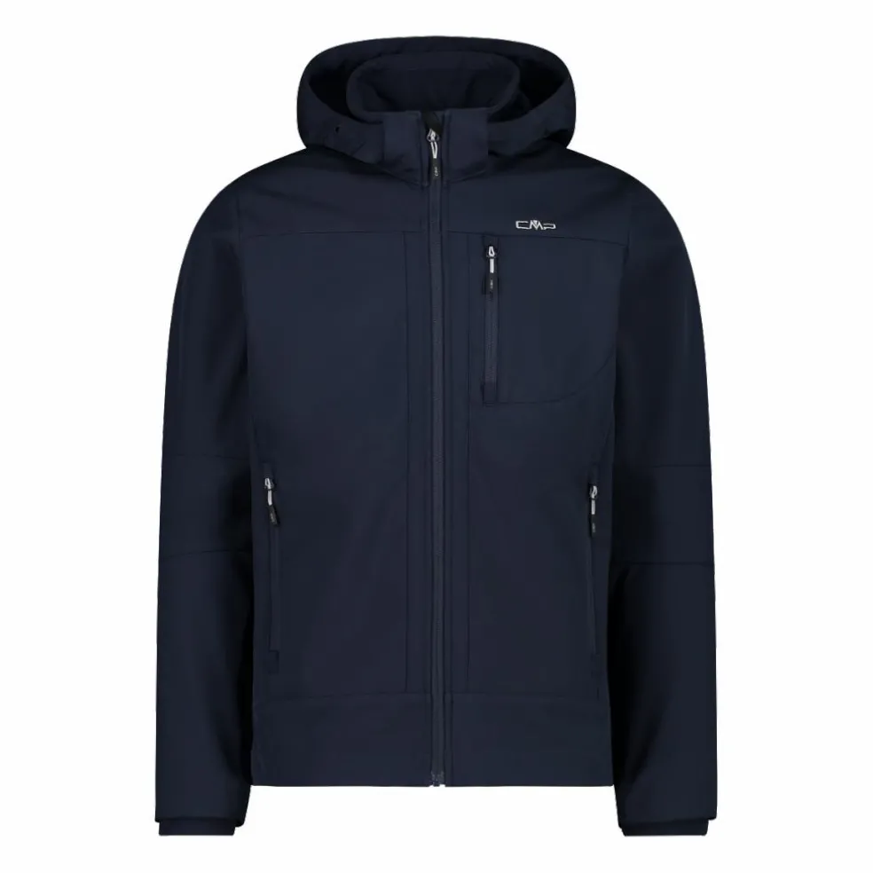 Softshell-Herrenjacke mit abnehmbarer Kapuze