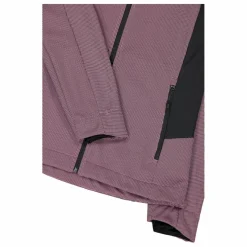 Softshelljacke für Damen mit Kapuze und zweifarbigem Grid-Jacquard-Motiv